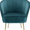 Sessel "Poola" in Petrol - (B)67 x (H)78 x (T)76 cm