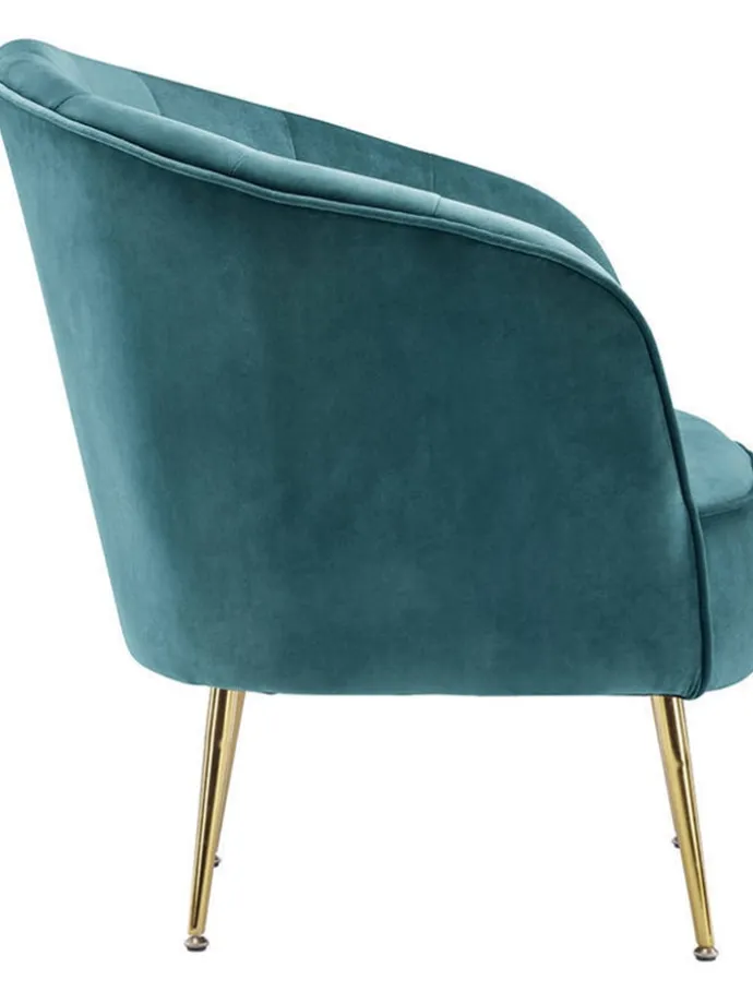 Sessel "Poola" in Petrol - (B)67 x (H)78 x (T)76 cm