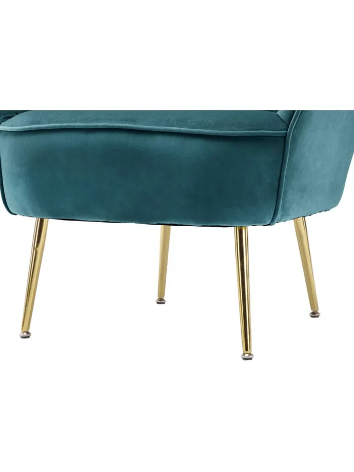 Sessel "Poola" in Petrol - (B)67 x (H)78 x (T)76 cm