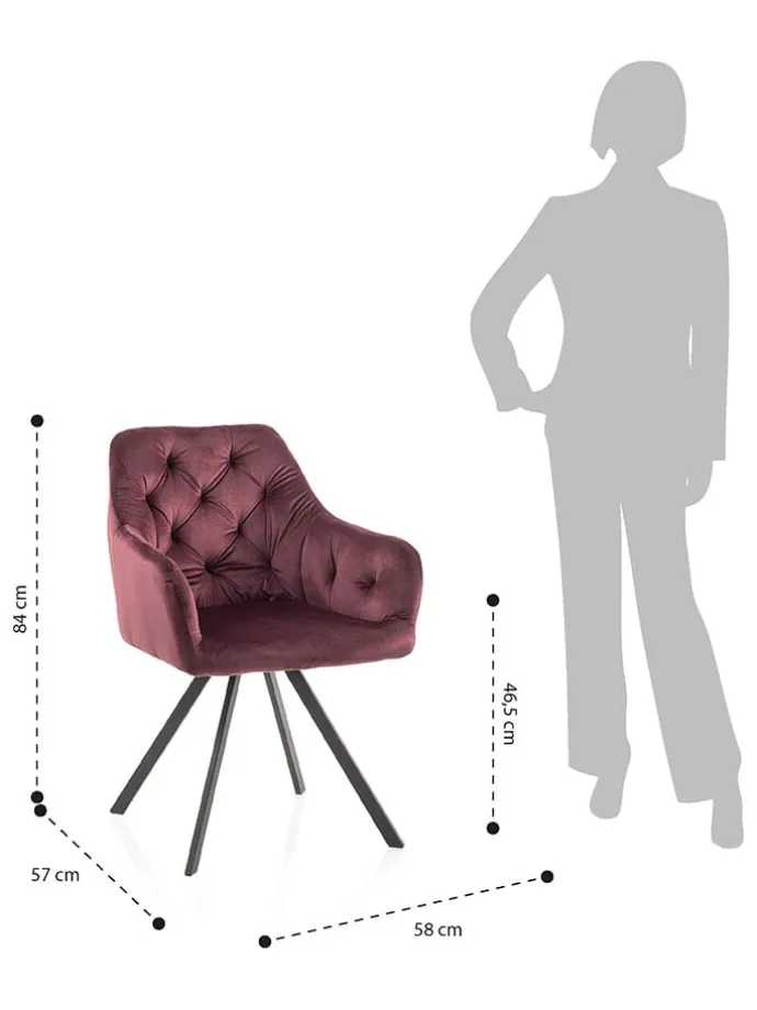 Sessel "Wrap" in Rot - (B)58 x (H)84 x (T)57 cm