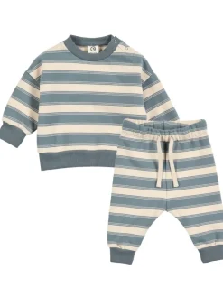 Set aus Babyshirt und Babyleggings in Oak/ Stormy blue