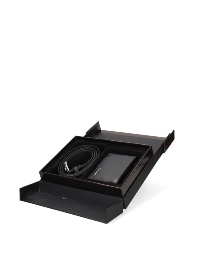 Set aus Geldbörse und Gürtel in BLACK