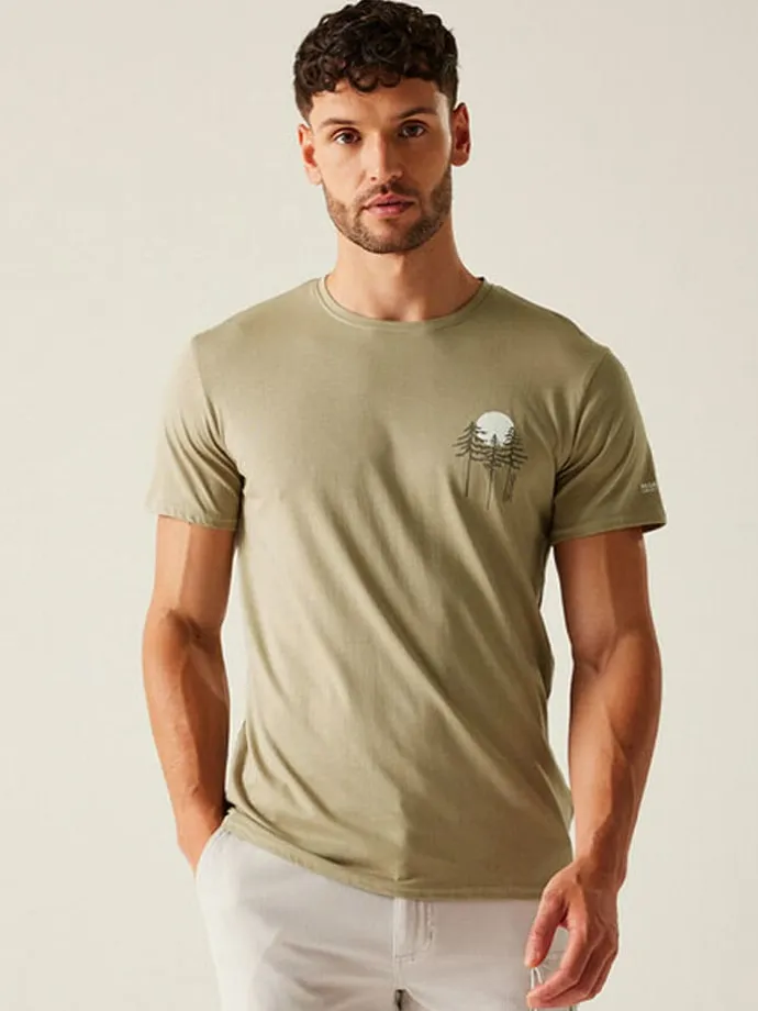 Shirt "Breezed V" in Khaki