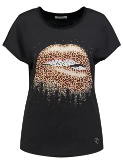 Shirt "Glow" in Schwarz