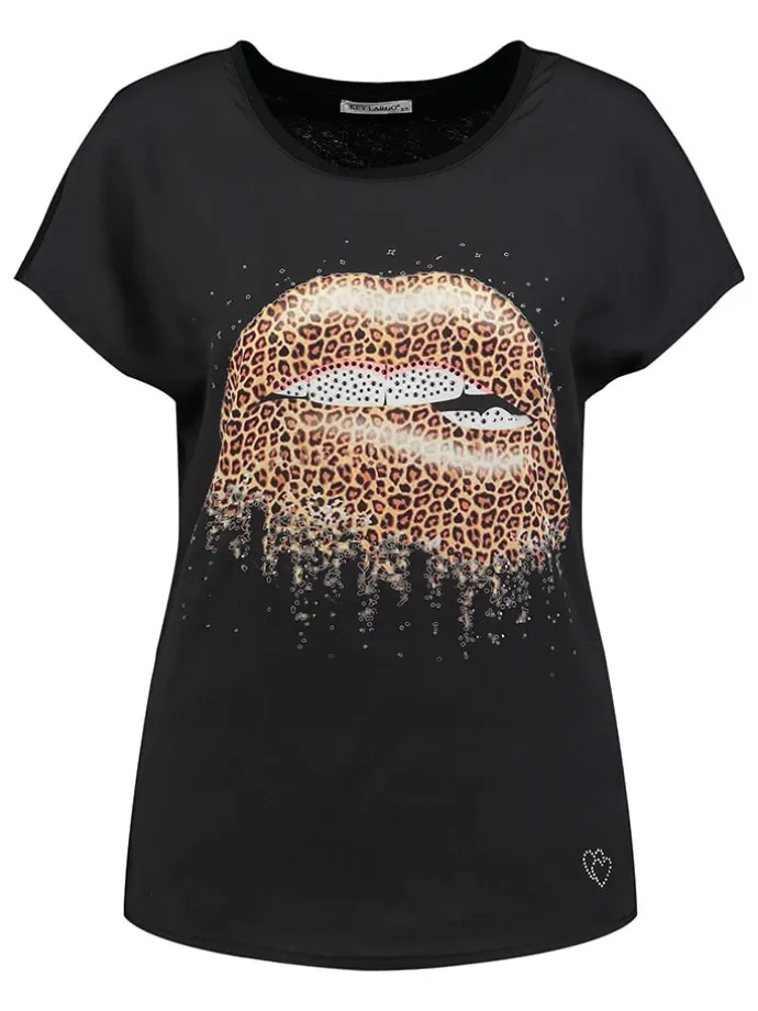 Shirt "Glow" in Schwarz