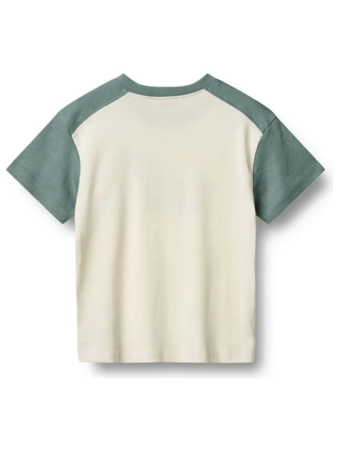 Shirt "Hector" in Weiß/ Grün