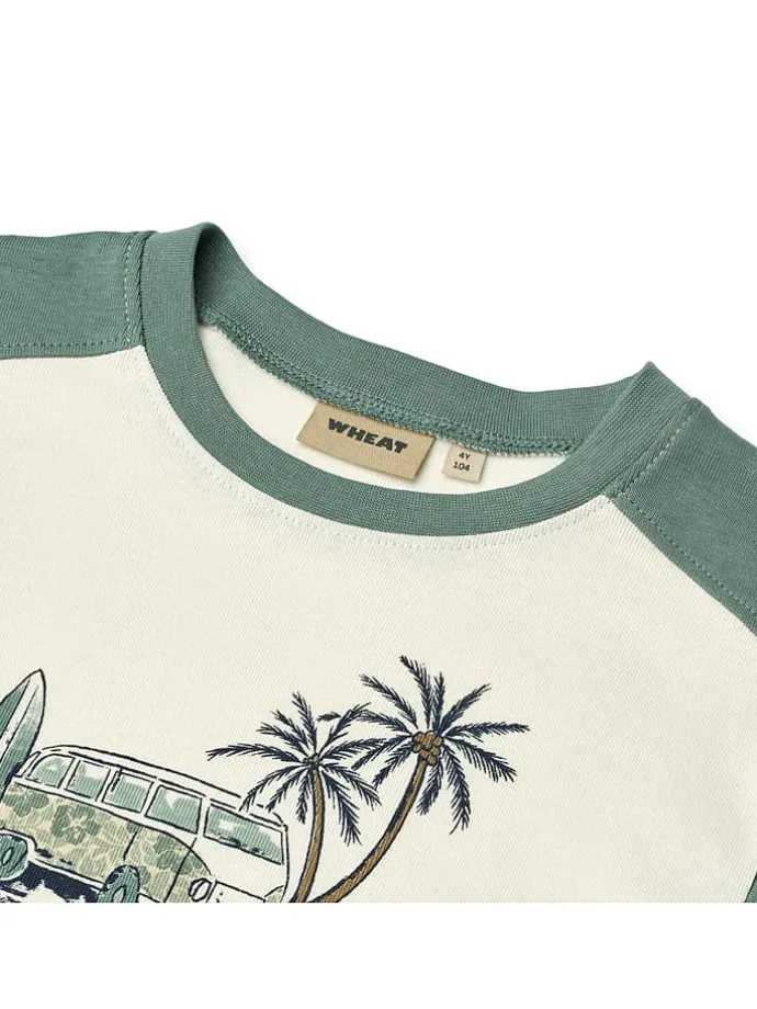 Shirt "Hector" in Weiß/ Grün