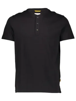 Shirt "Henley" in Schwarz