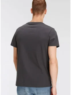 Shirt in Anthrazit/ Türkis