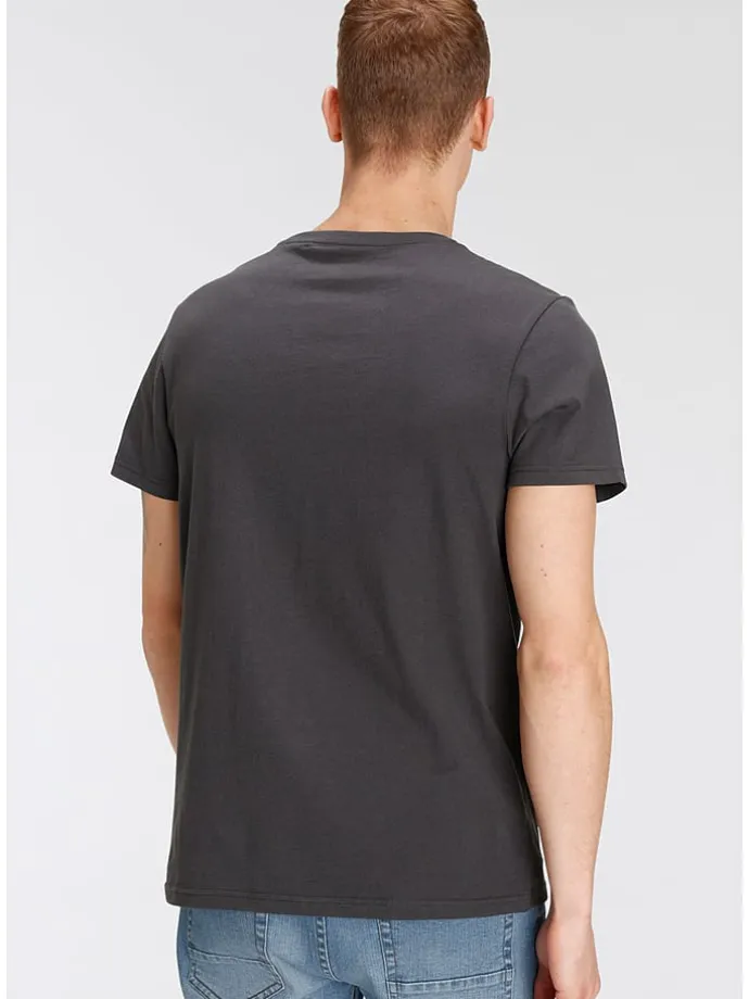 Shirt in Anthrazit/ Türkis