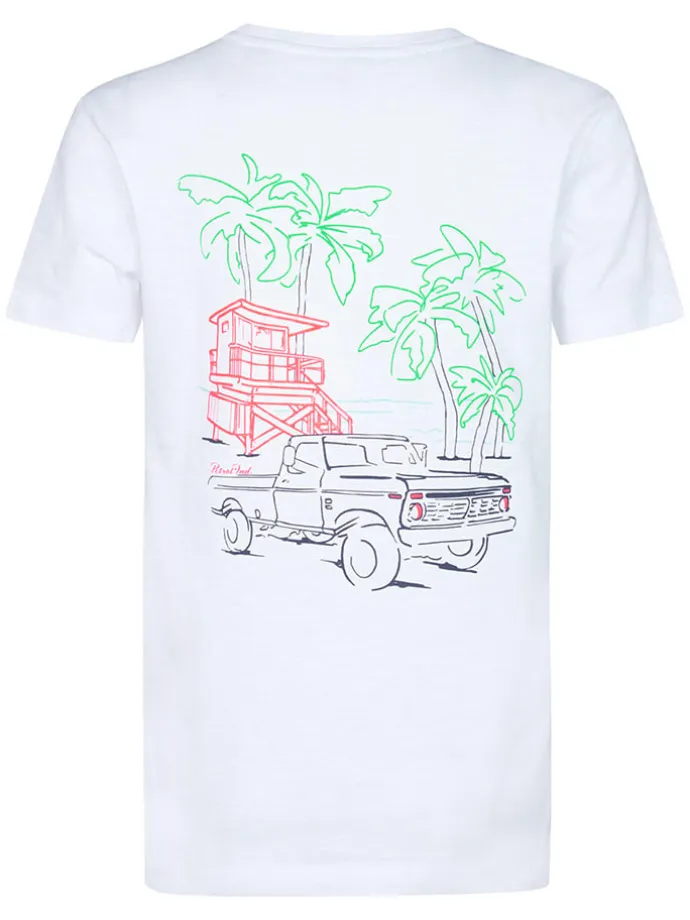 Shirt in Weiß/ Bunt