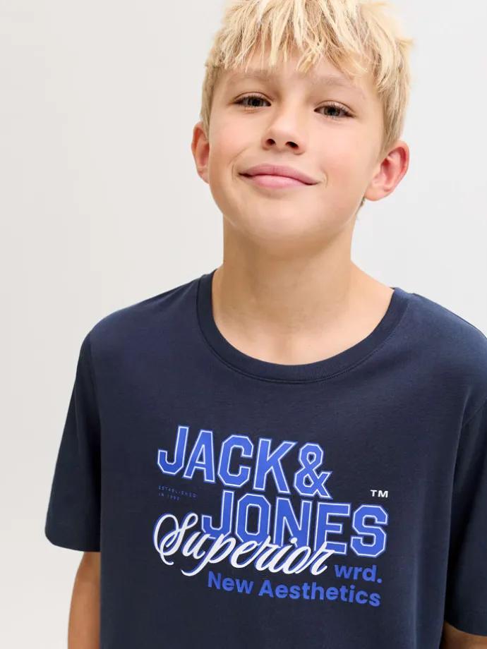 Shirt "Logo" in Dunkelblau