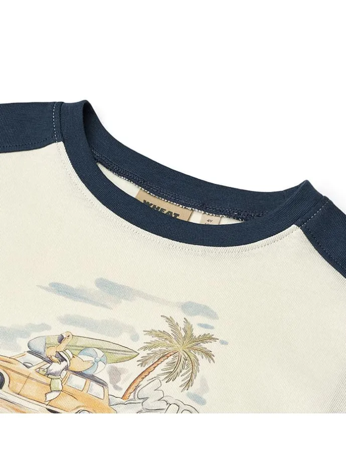 Shirt "Vincent" in Creme/ Dunkelblau