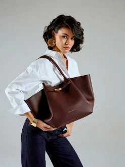Shopper "Prato" in Burgund - (B)52 x (H)27 x (T)13 cm