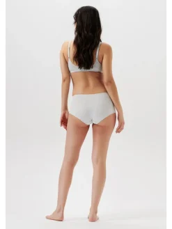 Short Cotton Melange in Light Grey Melange