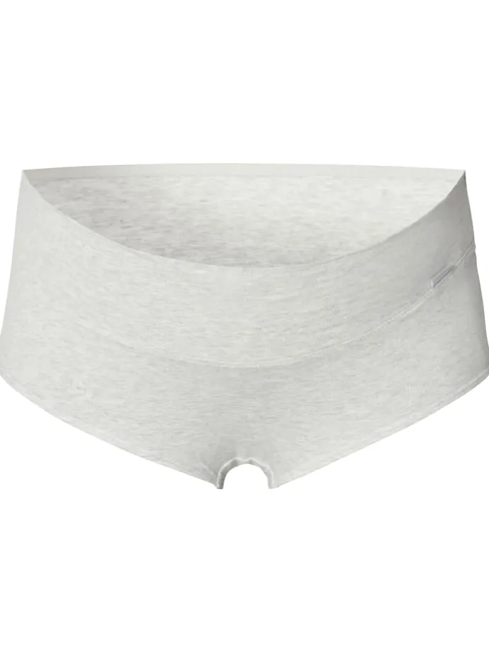 Short Cotton Melange in Light Grey Melange