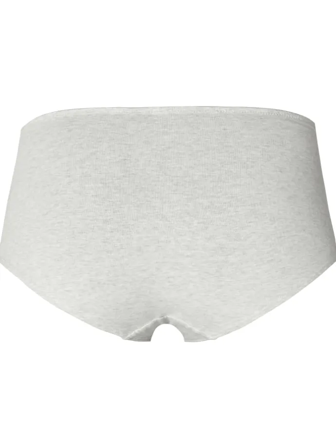 Short Cotton Melange in Light Grey Melange