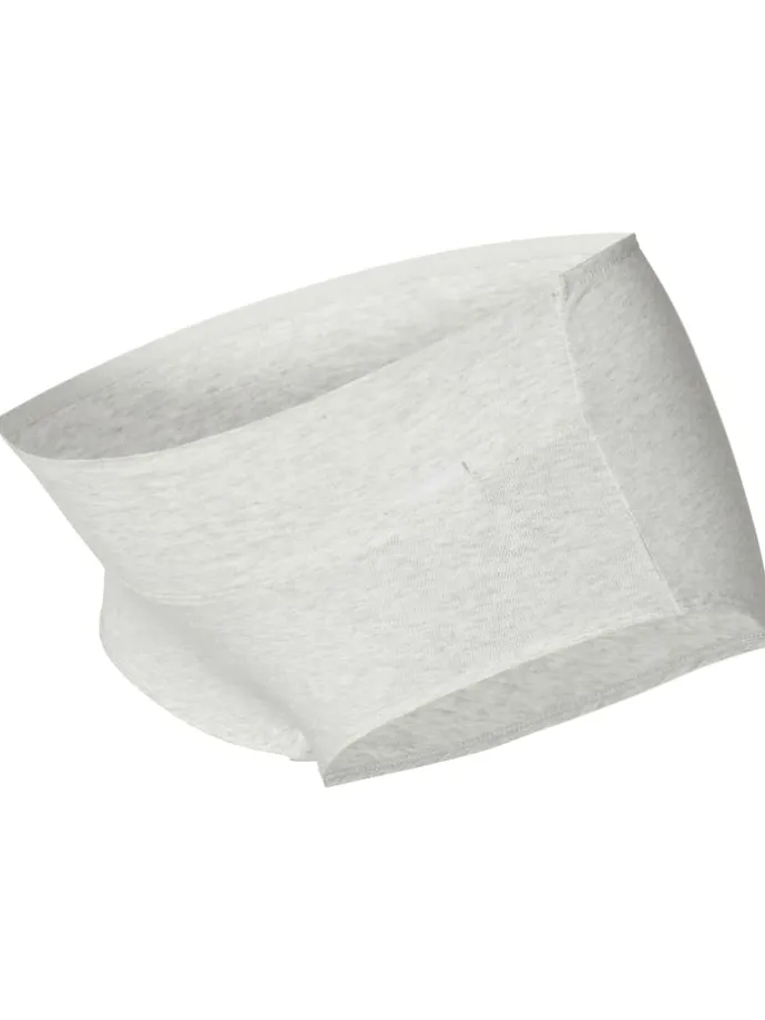 Short Cotton Melange in Light Grey Melange