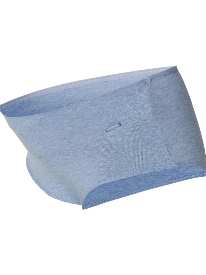 Short Cotton Melange in Light Blue Melange
