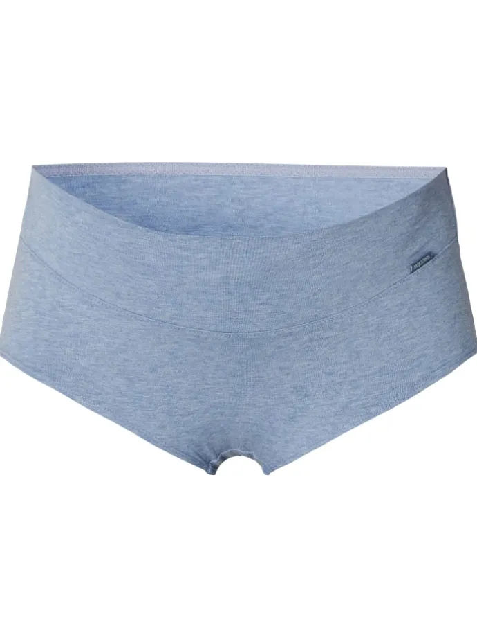 Short Cotton Melange in Light Blue Melange