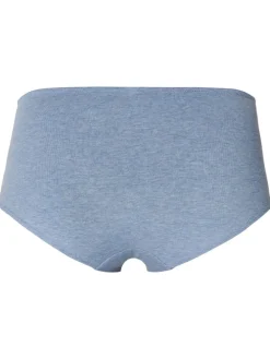Short Cotton Melange in Light Blue Melange