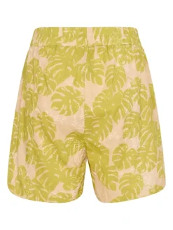 Shorts CUdebora Relaxed fit in Green Palm Leaves