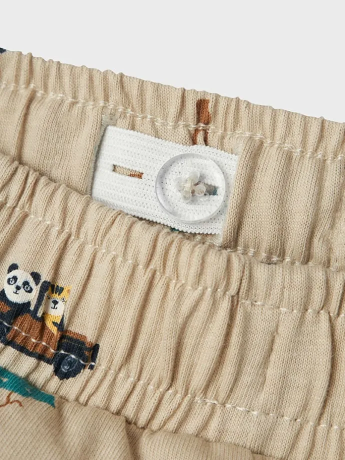 Shorts "Jivan" in Beige/ Türkis