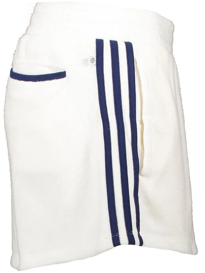 Shorts "Towel" in Weiß/ Dunkelblau