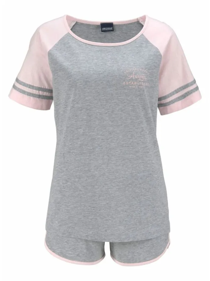 Shorty in grau-rosa