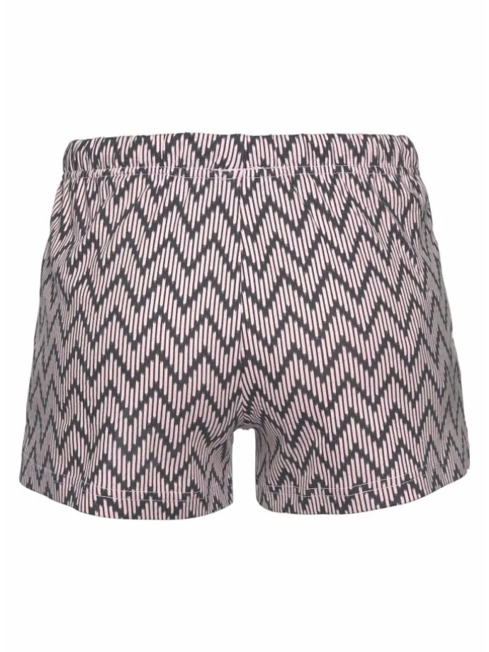 Shorty in pink-dunkelblau-gemustert