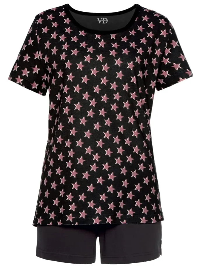 Shorty in schwarz, flieder