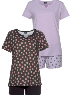 Shorty in schwarz, flieder