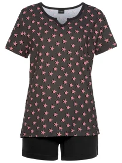 Shorty in schwarz, flieder