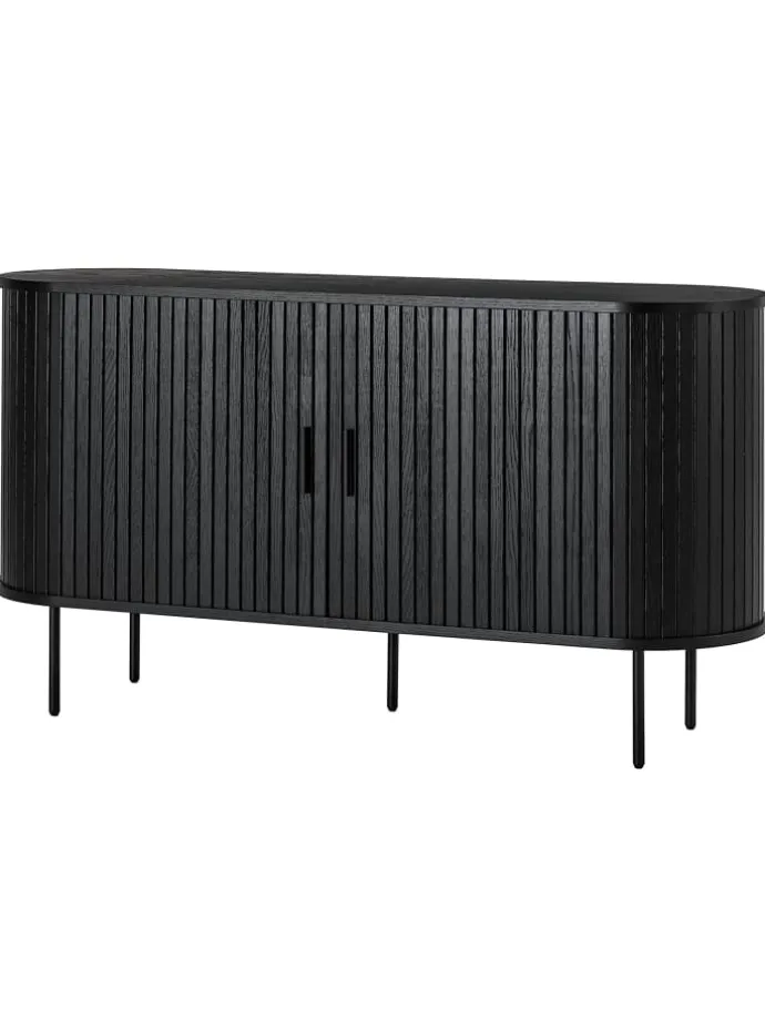 Sideboard BARAWOH in Eiche Schwarz