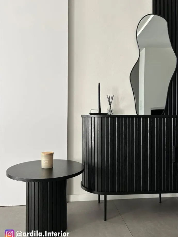 Sideboard BARAWOH in Eiche Schwarz