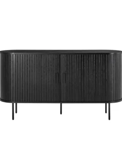 Sideboard BARAWOH in Eiche Schwarz