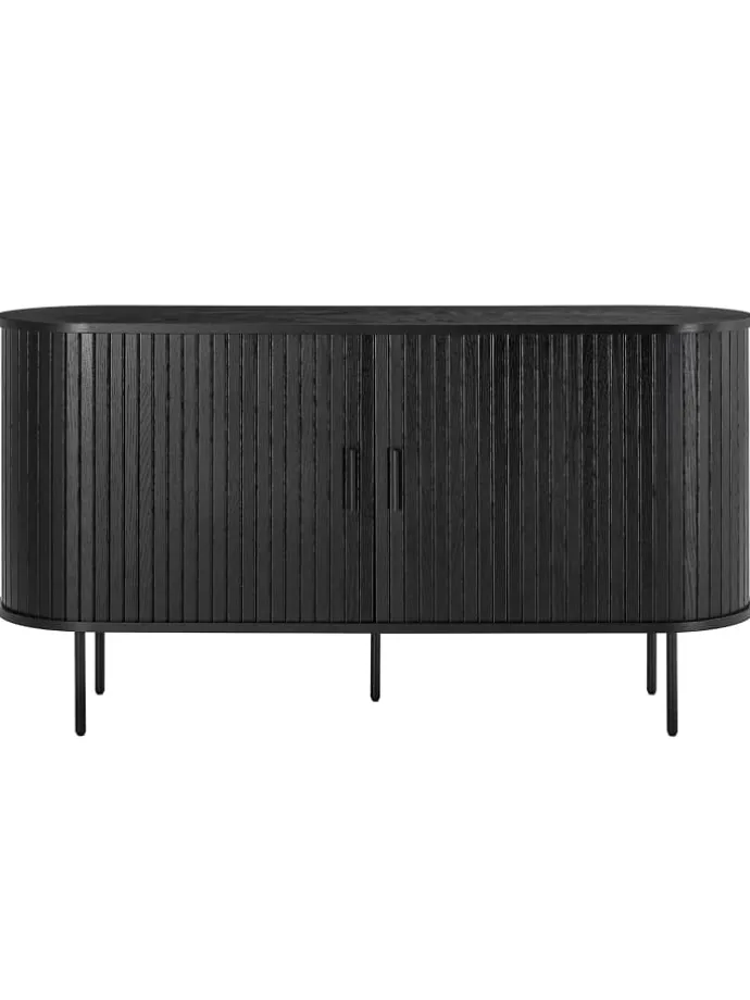 Sideboard BARAWOH in Eiche Schwarz