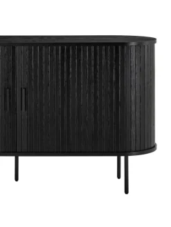 Sideboard BARAWOH in Eiche Schwarz