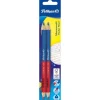 Silbentrennstift dick rot/blau Packung mit 2 Stück Blister