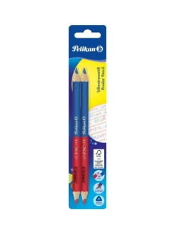 Silbentrennstift dick rot/blau Packung mit 2 Stück Blister