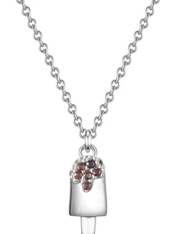Silber-Halskette mit Anhänger - (L)35 cm