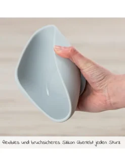Silikon-Schale 2er Pack mit Saugnapf - Monster in blau,grau
