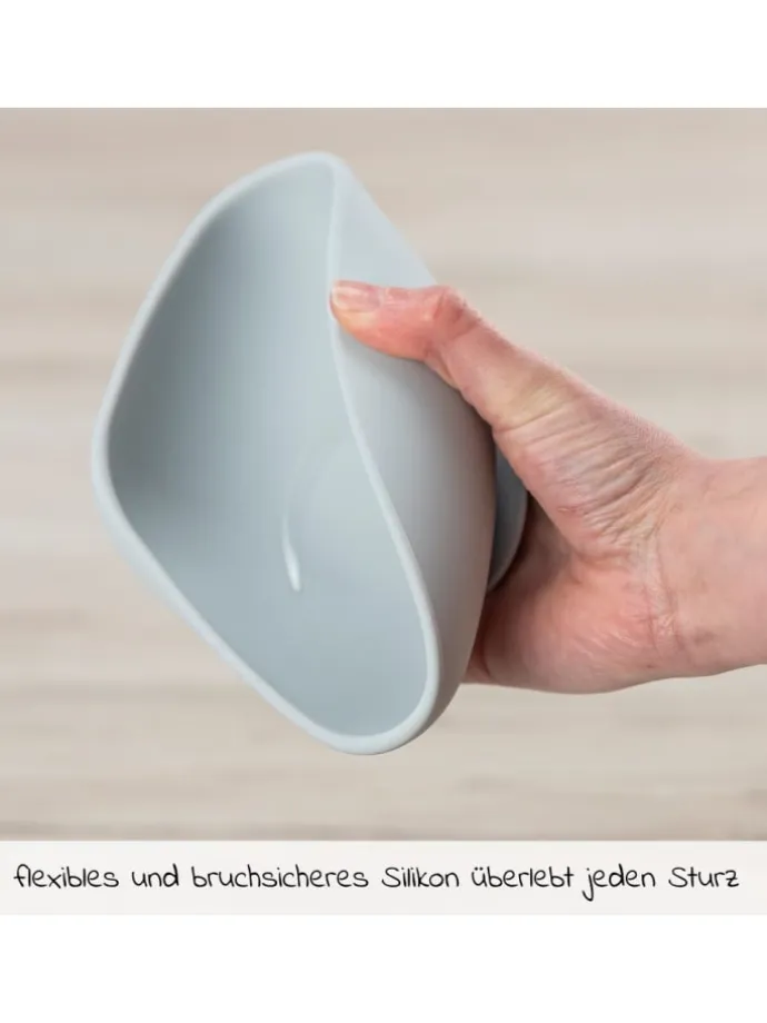 Silikon-Schale 2er Pack mit Saugnapf - Monster in blau,grau