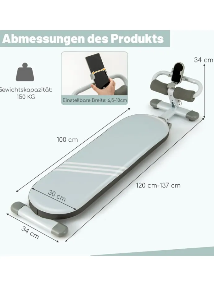 Sit up Bank klappbar in Blau