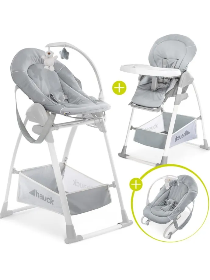 Sitn Relax 3in1 - Hochstuhl ab der Geburt, in grau,weiss
