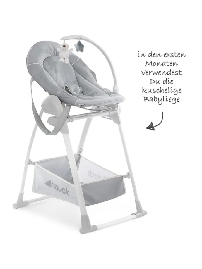 Sitn Relax 3in1 - Hochstuhl ab der Geburt, in grau,weiss