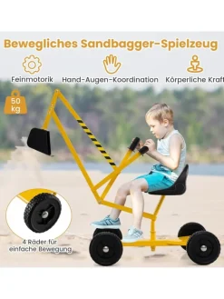 Sitzbagger 360° drehbar in Gelb
