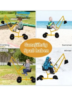 Sitzbagger 360° drehbar in Gelb