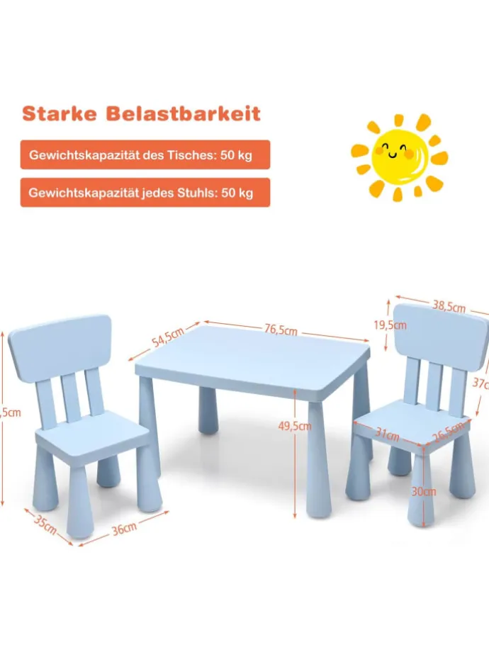 Sitzgruppe 3 tlg. Set in Blau