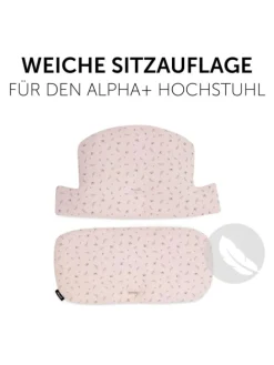 Sitzkissen / Hochstuhlauflage für Alpha Hochstuhl in rosa,grau